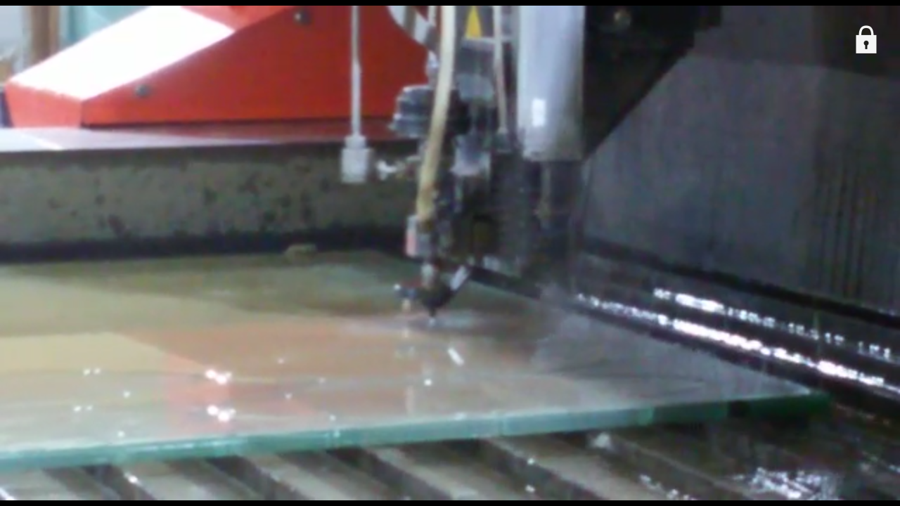 water jet glass cut